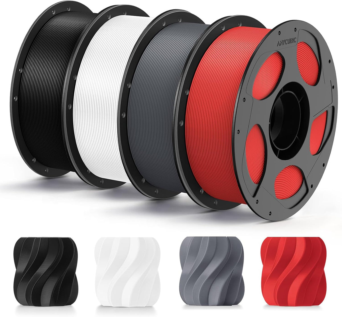 ANYCUBIC - Filamento para impresora 3D PLA+ de 0.07 in, 8.8 lbs, mu...