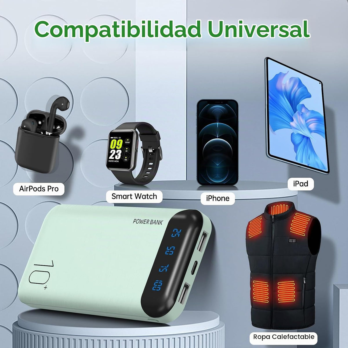 YOBON Power Bank - Cargador portátil de 10000 mAh, batería delgada...
