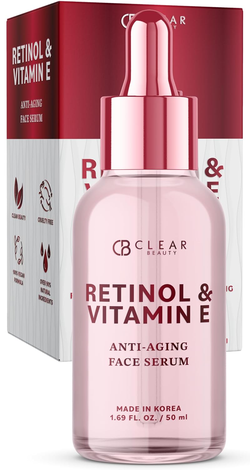 Clear Beauty Suero de retinol para rostro con vitamina E \u2013 Cui...