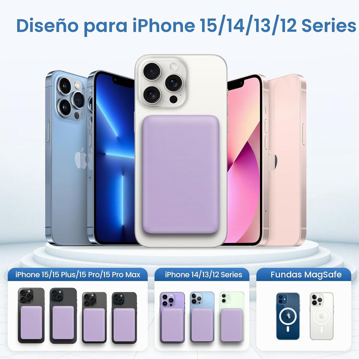 Cargador portátil magnético de 10800 mAh para batería Magsafe, banc...