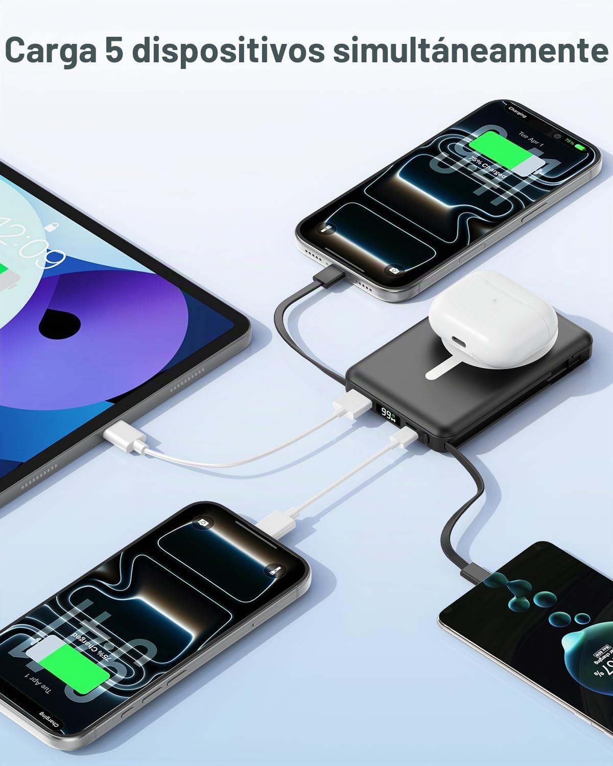 Gawegar para cargador portátil MagSafe, banco de energía magnético...