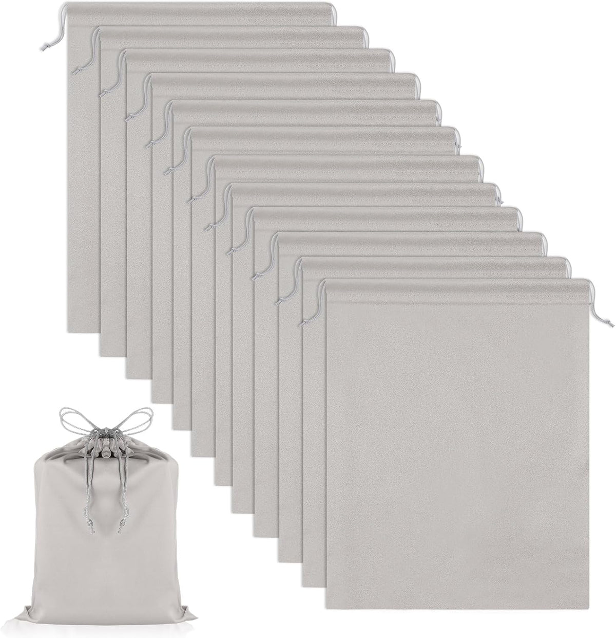 Weewooday 12 bolsas de juguetes para adultos de satén gris con cord...