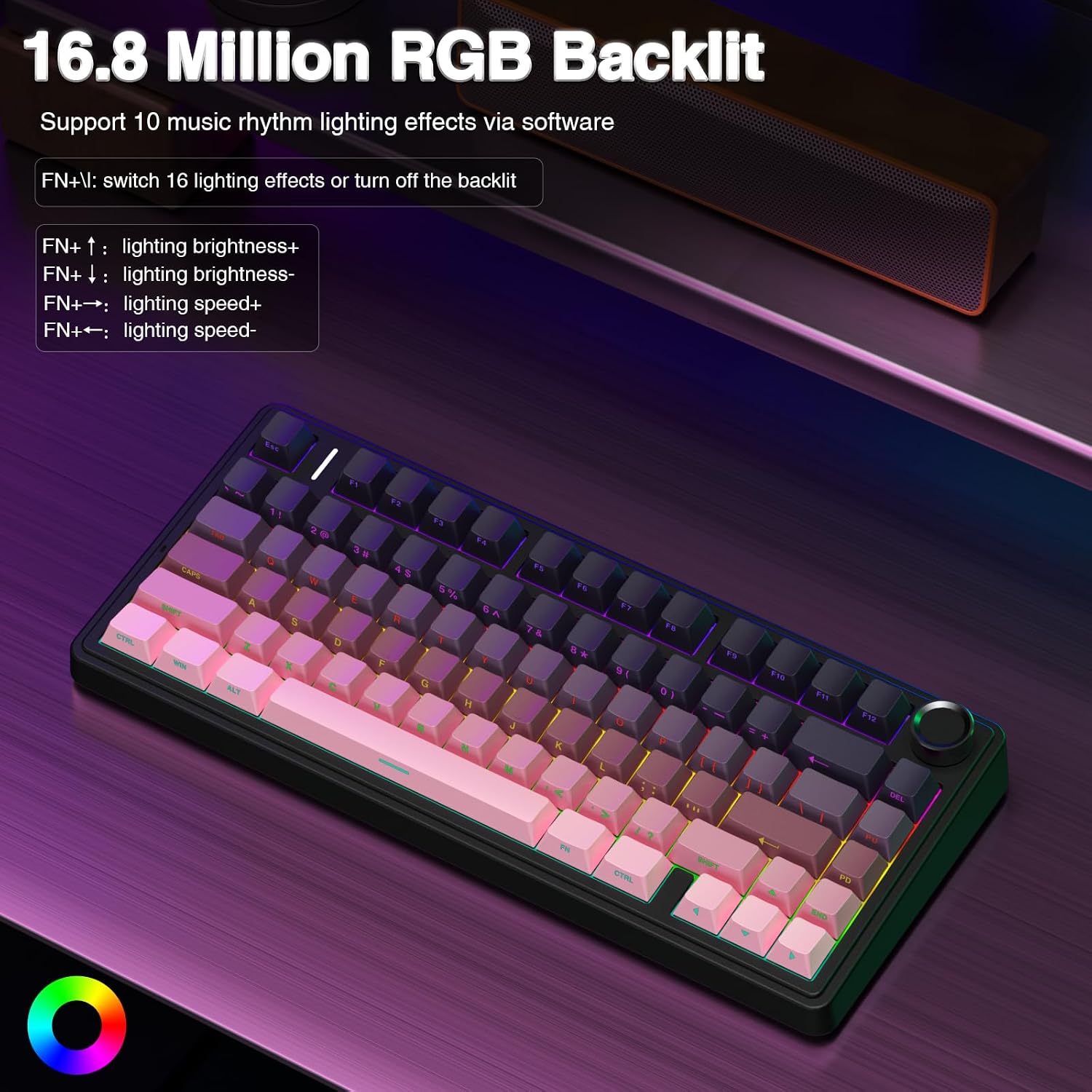 Teclado mecánico inalámbrico AULA F75 Pro, teclado personalizado in...