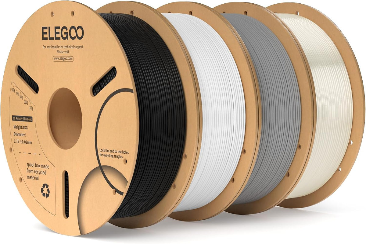 ELEGOO Filamento PLA 1.75mm Paquete 4KG, filamento para impresora 3...