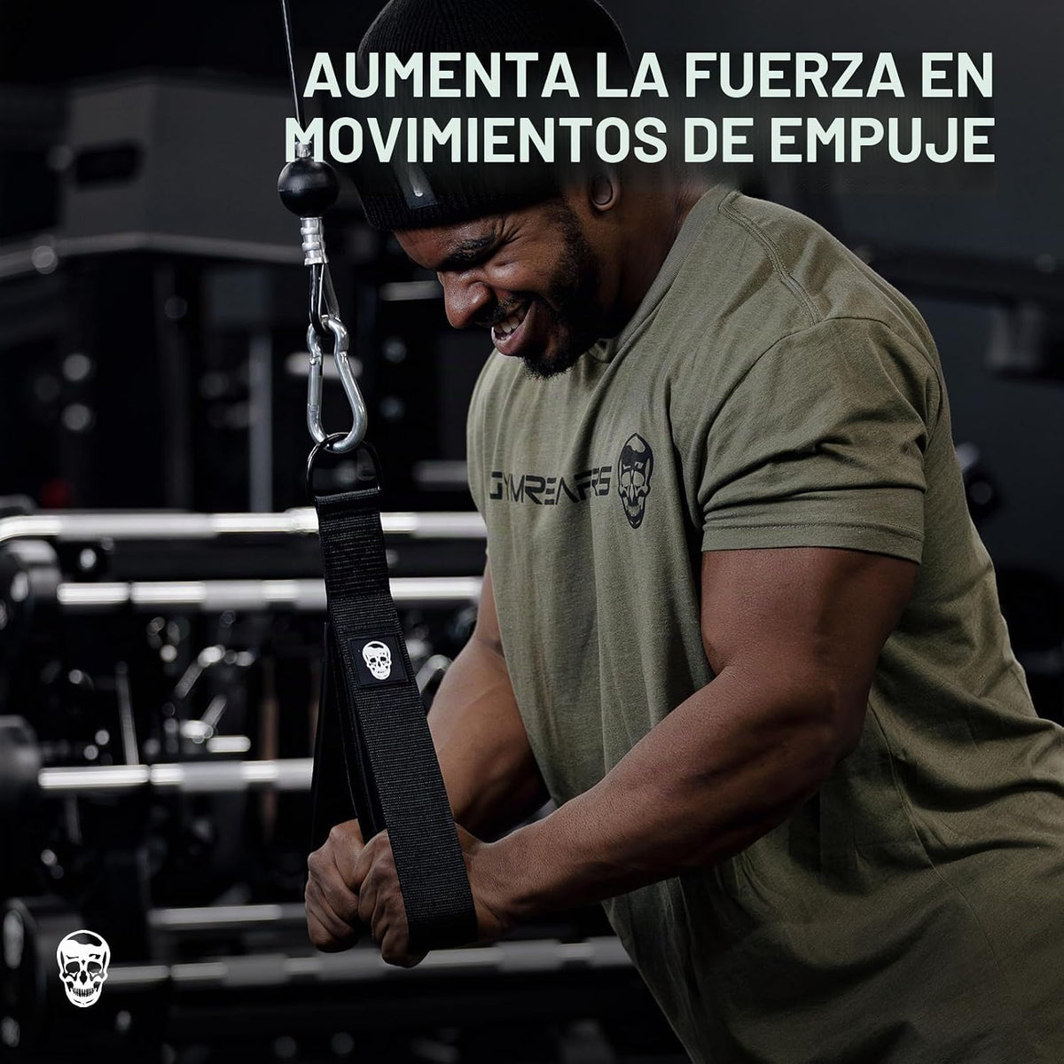 Gymreapers Conexión de cable de cuerda para tríceps - Accesorio de...