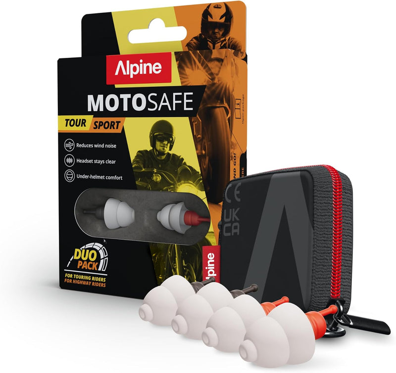 Alpine MotoSafe Duo - Tapones para los oídos de motocicleta de alta...