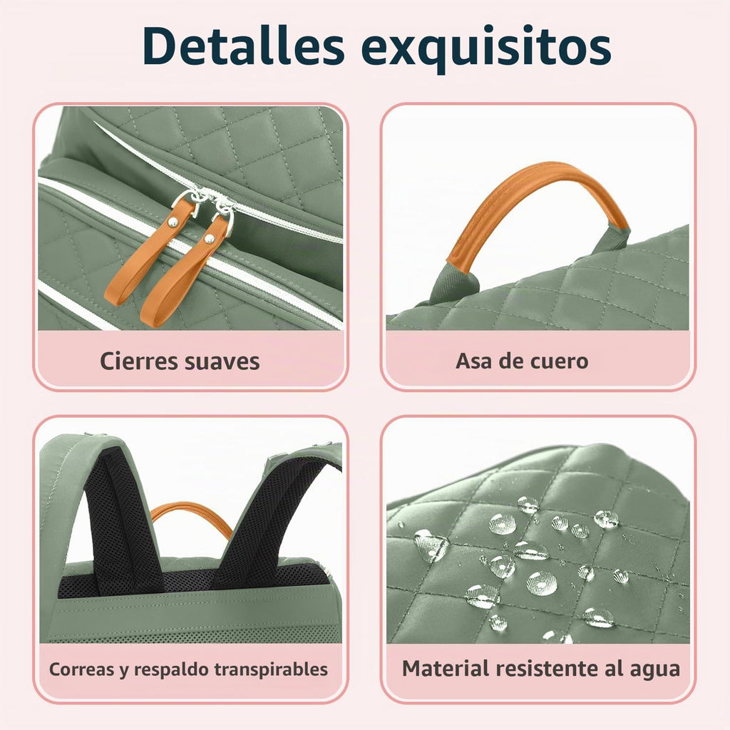 LORADI Mochila ligera para pañales, mediana | Clips para cochecito,...