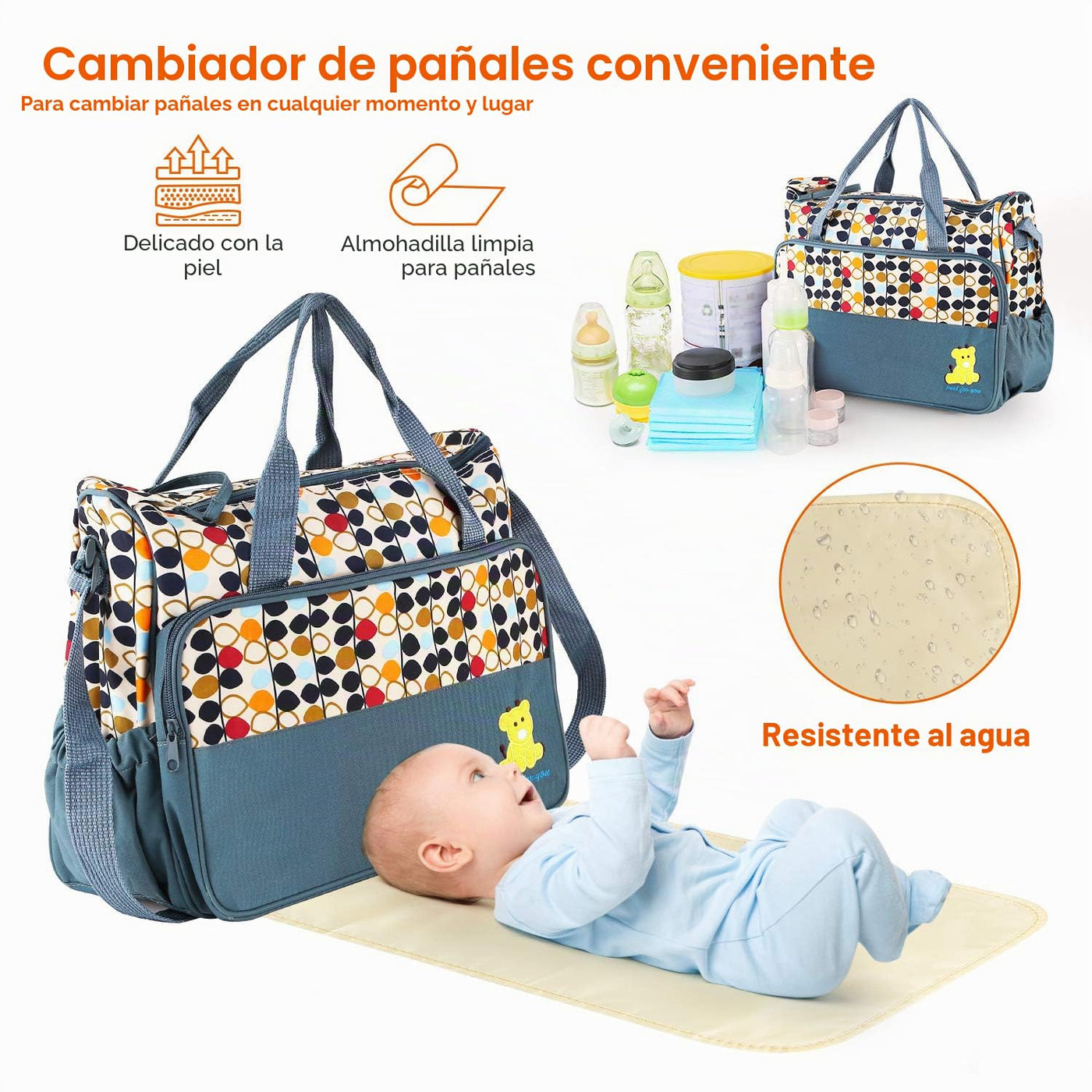 Moclever Juego de 5 Piezas de Bolsa de Pañales Tipo Tote para Artíc...