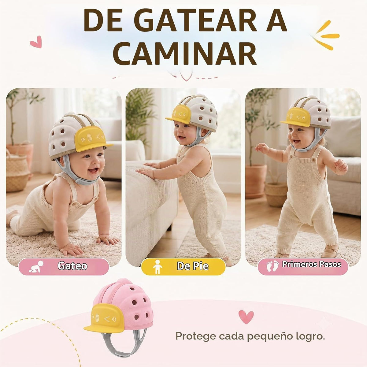 Buoydas Casco protector de cabeza de bebé, protector de cabeza de b...