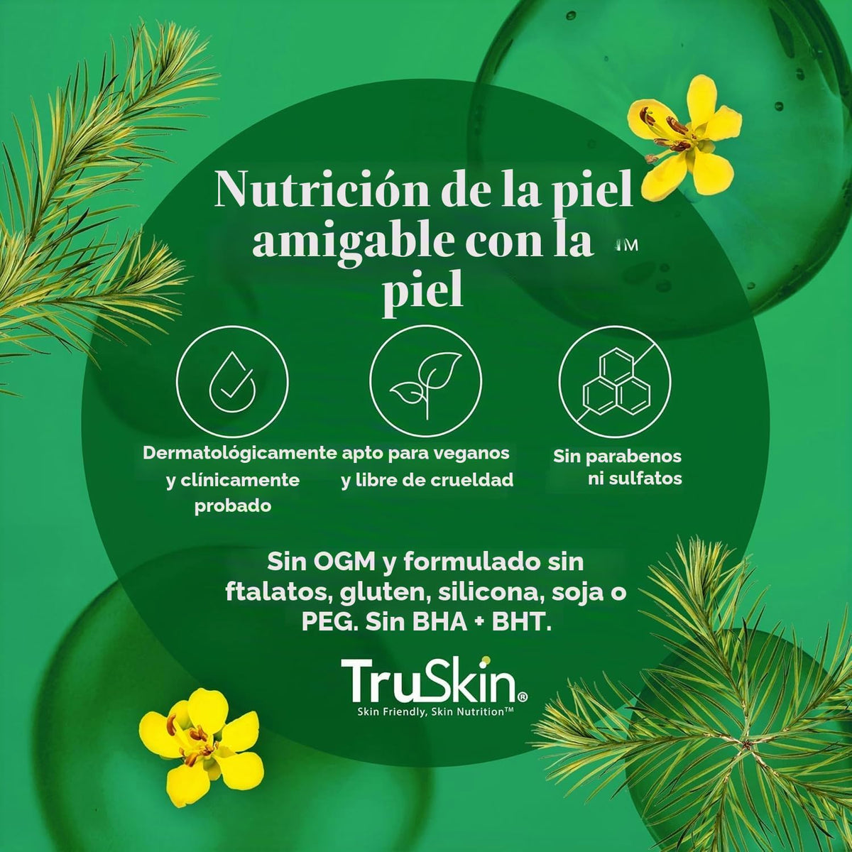 TruSkin Tea Tree Suero para el acné con ácido salicílico y retinol,...