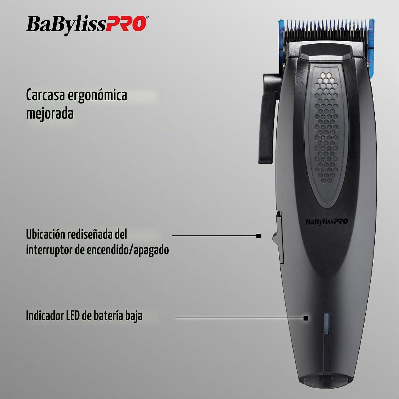 BaBylissPRO LithiumFX Cord\/Cortapelos ergonómicos de litio inalámb...