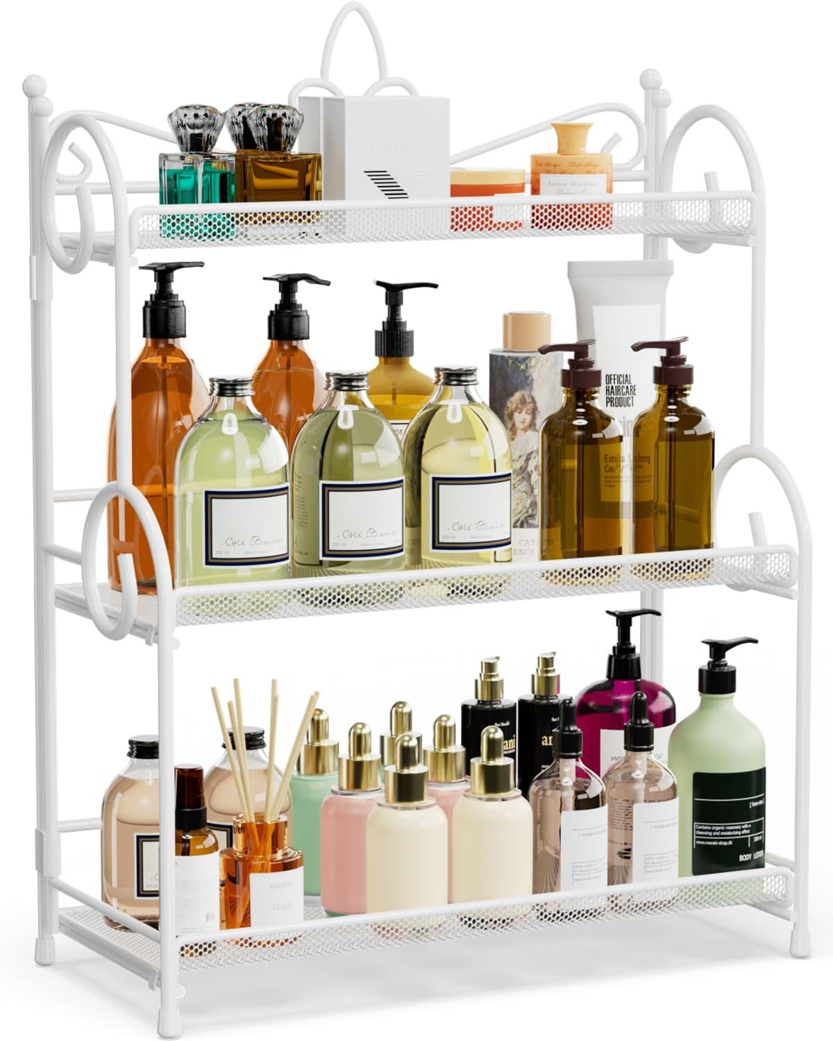 YIUKEA Organizador de mostrador de baño, estante de especias para e...
