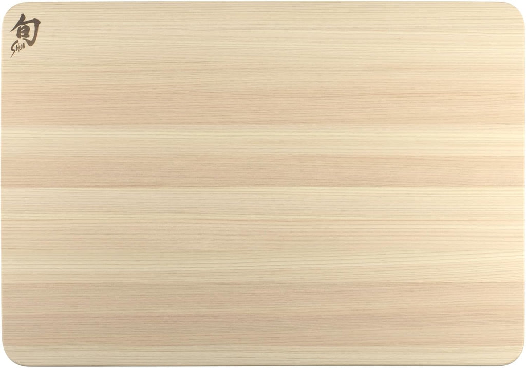 Shun Cubiertos Hinoki Tabla de cortar extra grande con ranura | Tab...