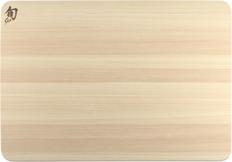 Shun Cubiertos Hinoki Tabla de cortar extra grande con ranura | Tab...