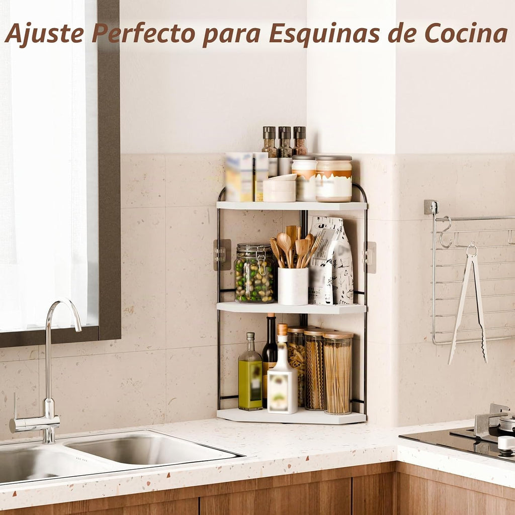 Naeqieo Organizador esquinero de encimera de baño, organizador de e...