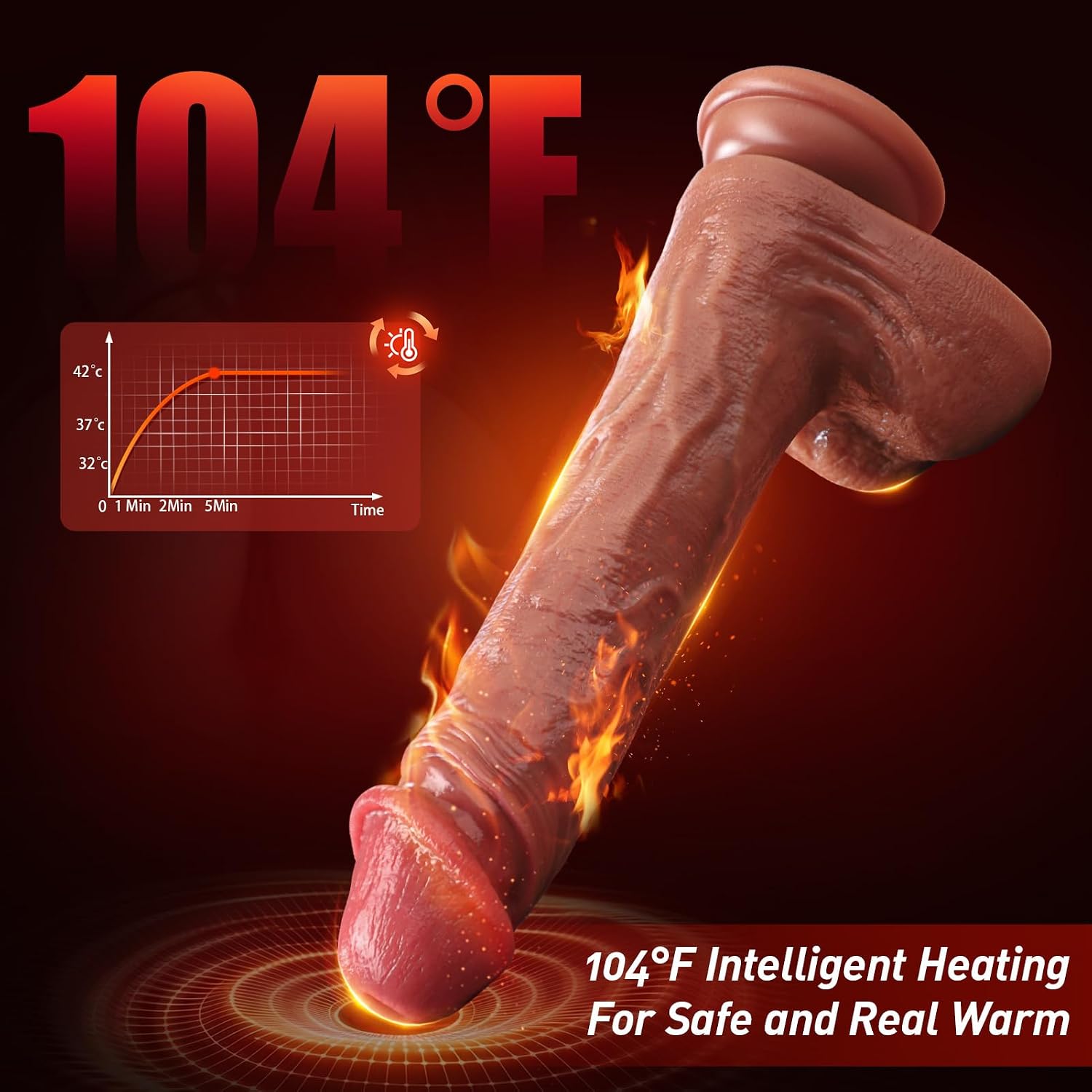 Koxten Consolador de empuje juguetes sexuales vibrador \u2013 Pene...