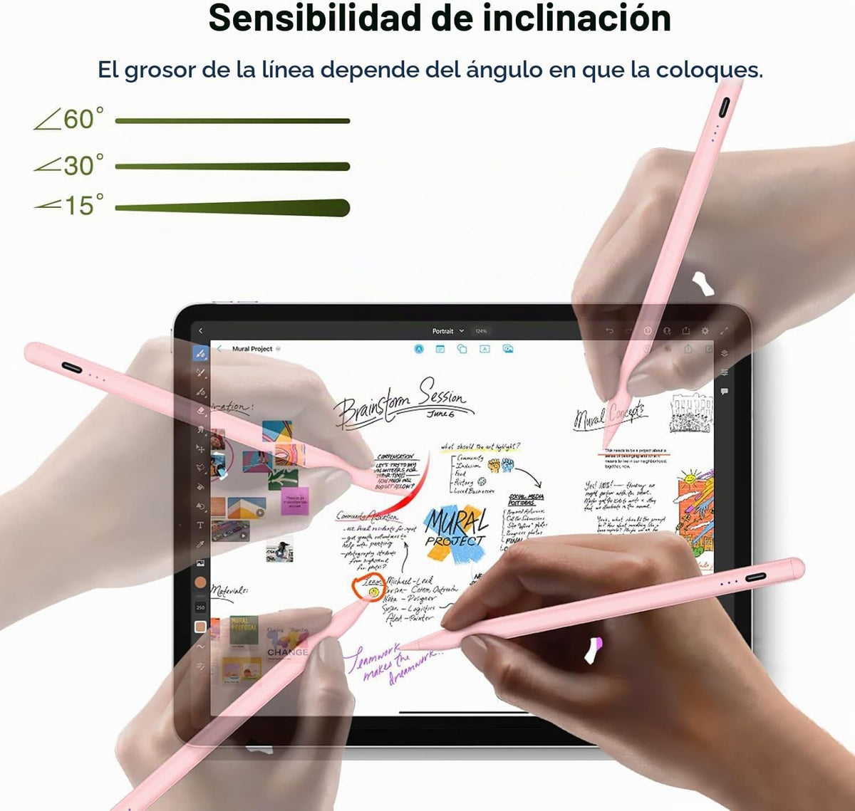 Lápiz óptico para Apple iPad (2026-2018), lápiz digital de carga rá...