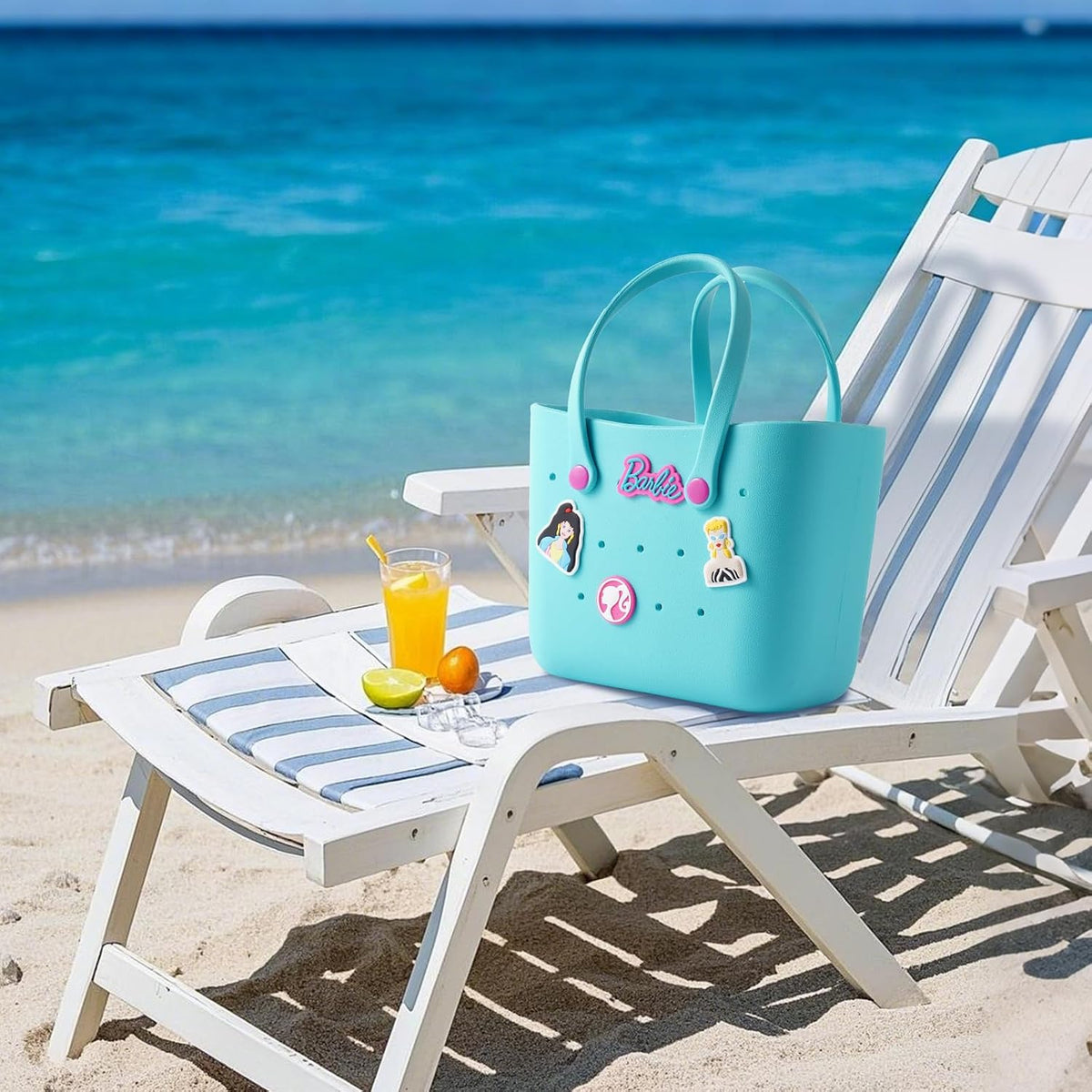 MINISO - Bolsa de mano Barbie, bolsa impermeable de goma pequeña |...