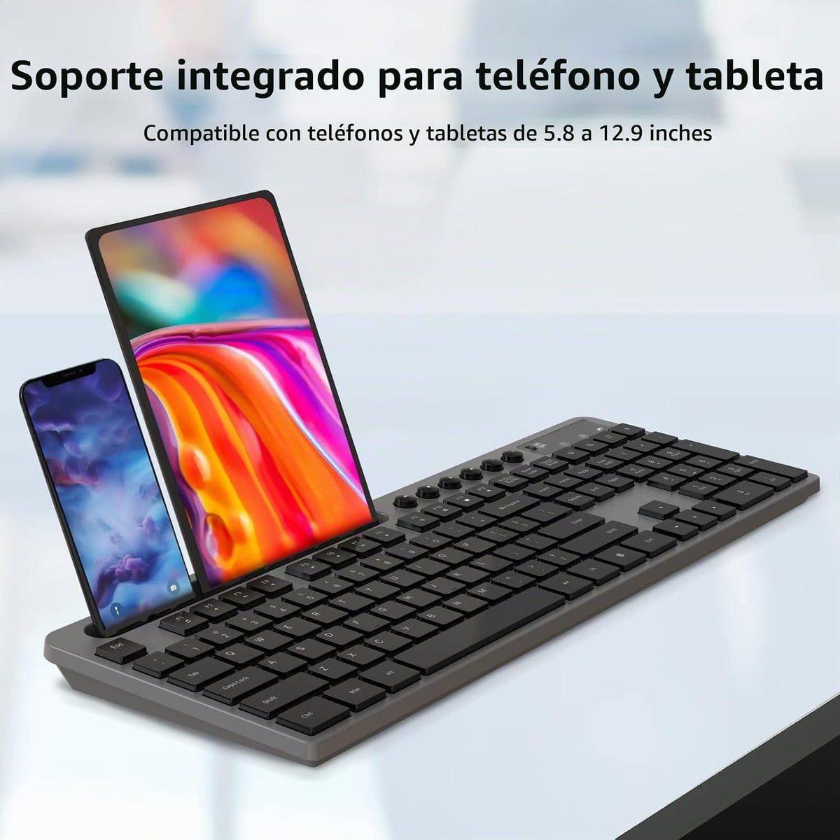Combinación de teclado y ratón inalámbricos, MARVO 2.4G Teclado ina...