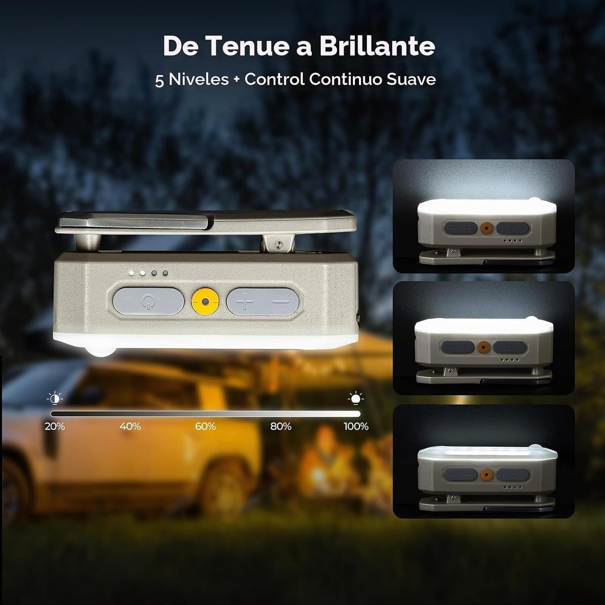 BougeRV Camping Light AL01, tienda de campaña recargable para área...