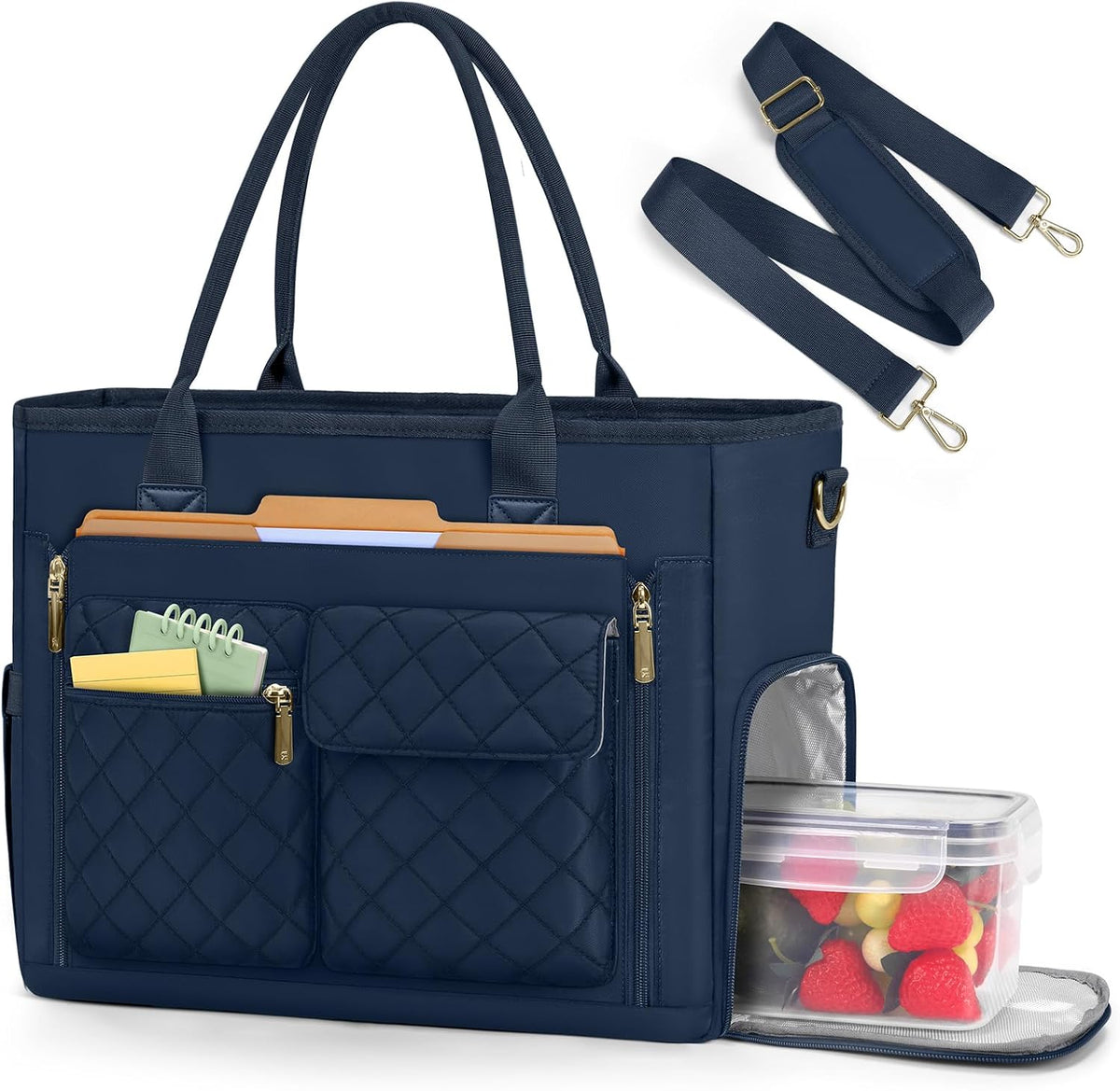 RAINSMORE Bolsa de mano para profesores con compartimento aislado p...
