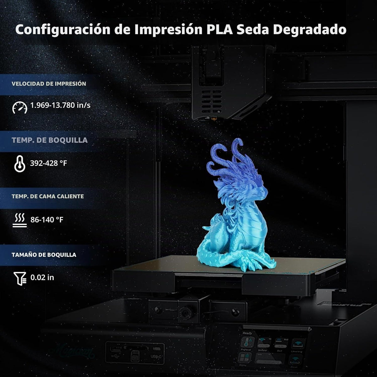 AMOLEN - Filamento de la impresora del PLA 3D de 0.069 pulgadas, br...