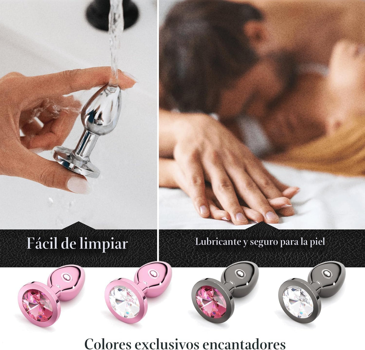 Session Jewel Butt Plug - Juego de 4 piezas para principiantes, ext...