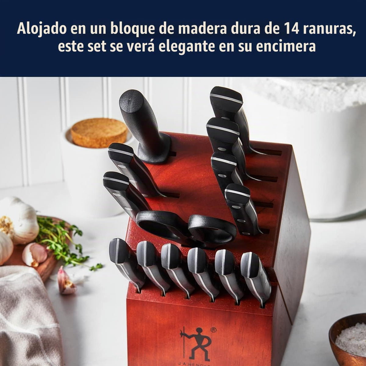 HENCKELS Dynamic Razor-Sharp - Juego de cuchillos de 15 piezas, cuc...