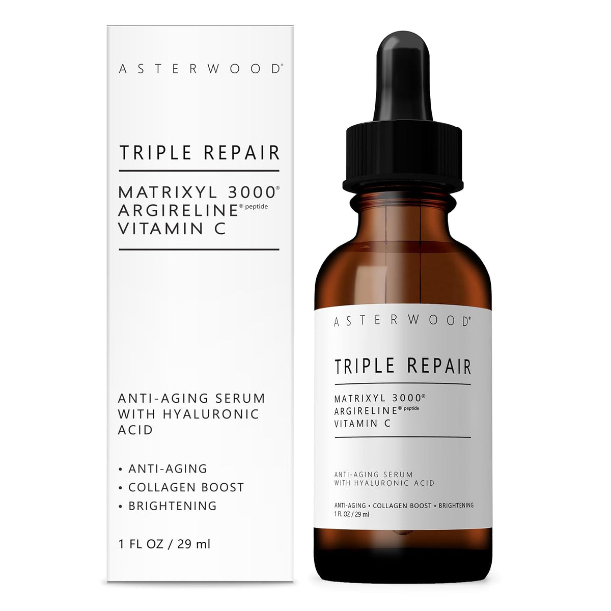 Asterwood Triple Repair Matrixyl 3000 + Argireline + ácido hialurón...