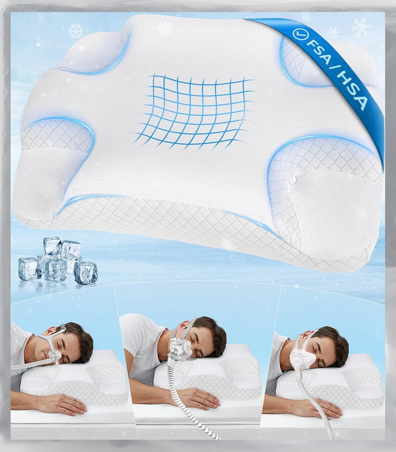 Almohada IKSTAR para sueño profundo CPAP para dormir de lado para t...