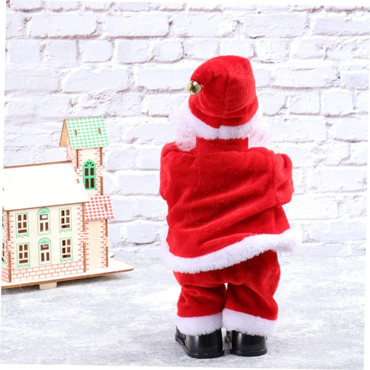ORFOFE Muñeco de Papá Noel bailando que canta, funciona con pilas,...