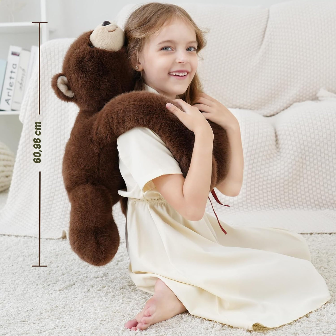 YGZE Oso de peluche ponderado de 24 pulgadas, 4 libras, juguete de...