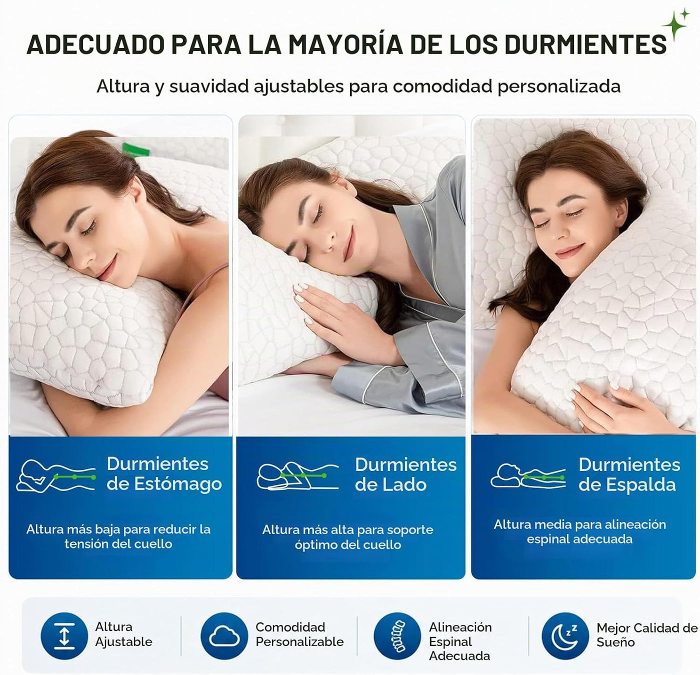SUPA MODERN Juego de 2 almohadas refrescantes tamaño Queen, almohad...