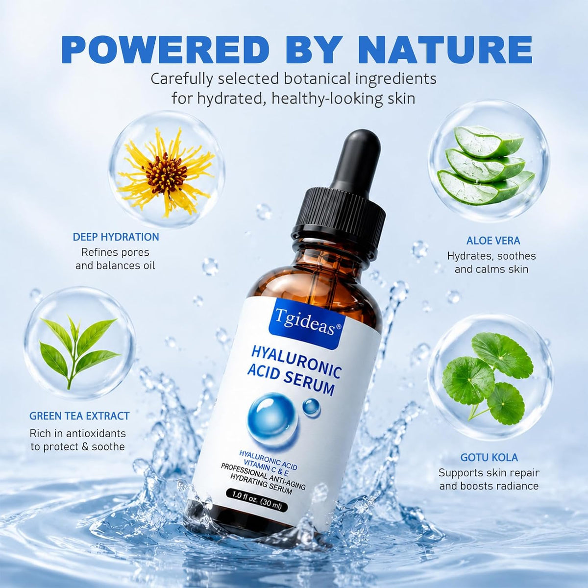 Suero de ácido hialurónico Tgideas\u2013 hidratante antiedad con Vi...