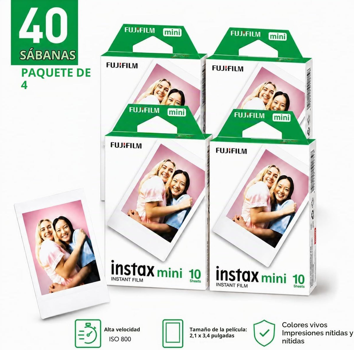 Fujifilm Cámara instantánea Instax Mini 13 Frost Blue + paquete de...