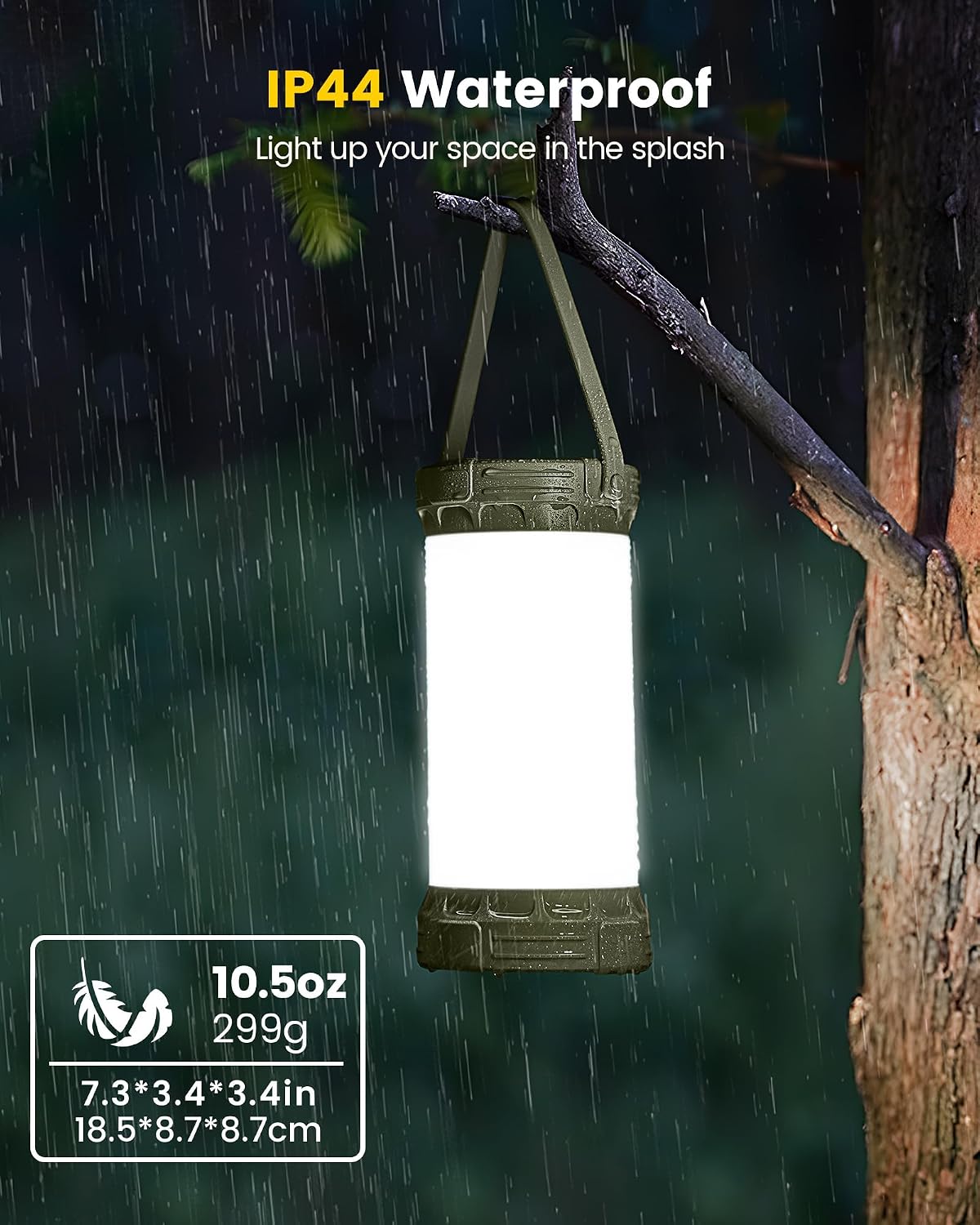 Glocusent Linterna LED ultra brillante para acampar, luz de camping...
