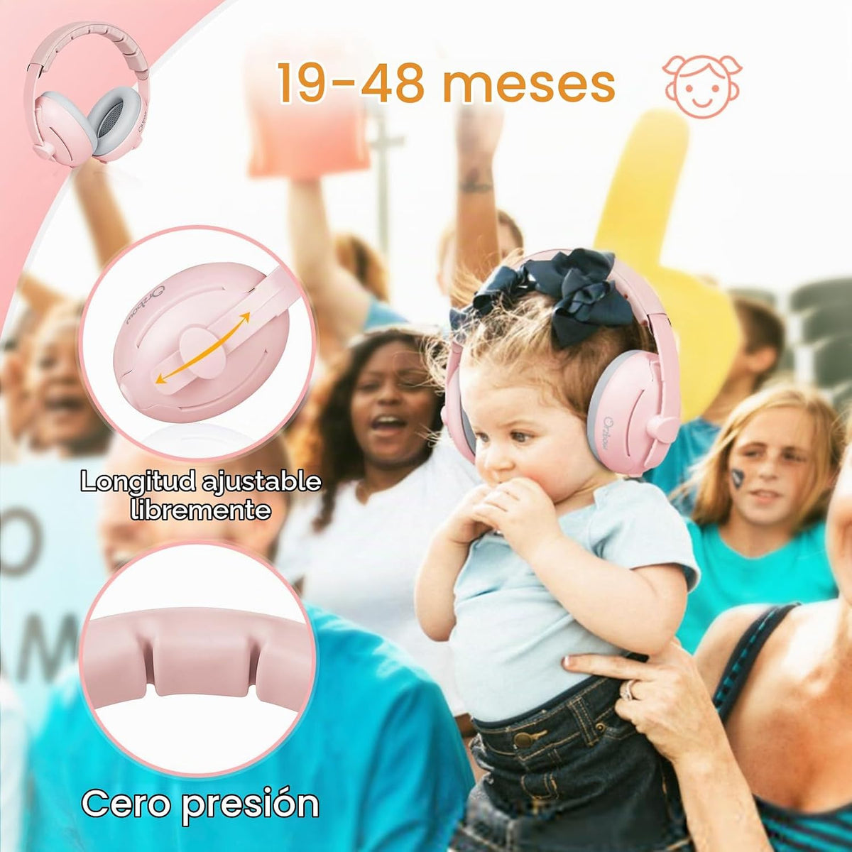 Protección de oídos 2 en 1 para bebés de hasta 48 meses, auriculare...