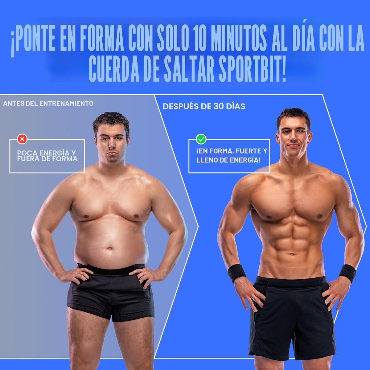 Cuerda de saltar ajustable para fitness y ejercicio - Cuerda de sal...