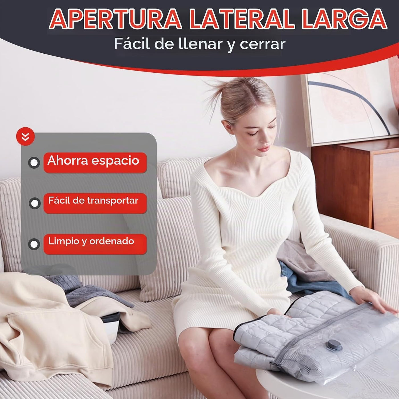 Vacbird Paquete de 15 bolsas de almacenamiento al vacío para viajes...