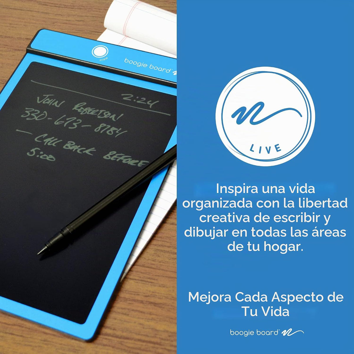 Tableta de Escritura Boogie Board Basics Reutilizable - Tableta de...