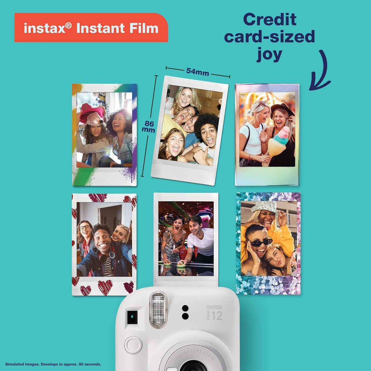 Fujifilm Cámara Instax Mini 12 de película instantánea (rosa flor)...