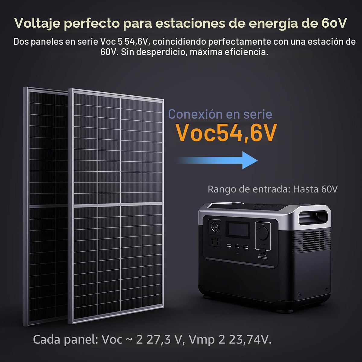 Callsun N-tipo 16BB 400W panel solar bifacial, 2×200W paneles solar...