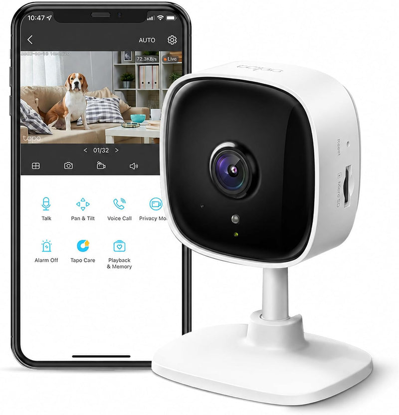 TP-Link Tapo - Cámara de seguridad interior de 1080P para monitor d...