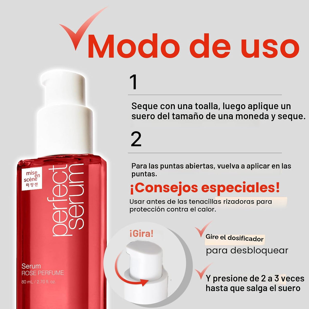 Mise En Scene Perfect Rose Perfume Serum - Hair Refreshing Oil for...
