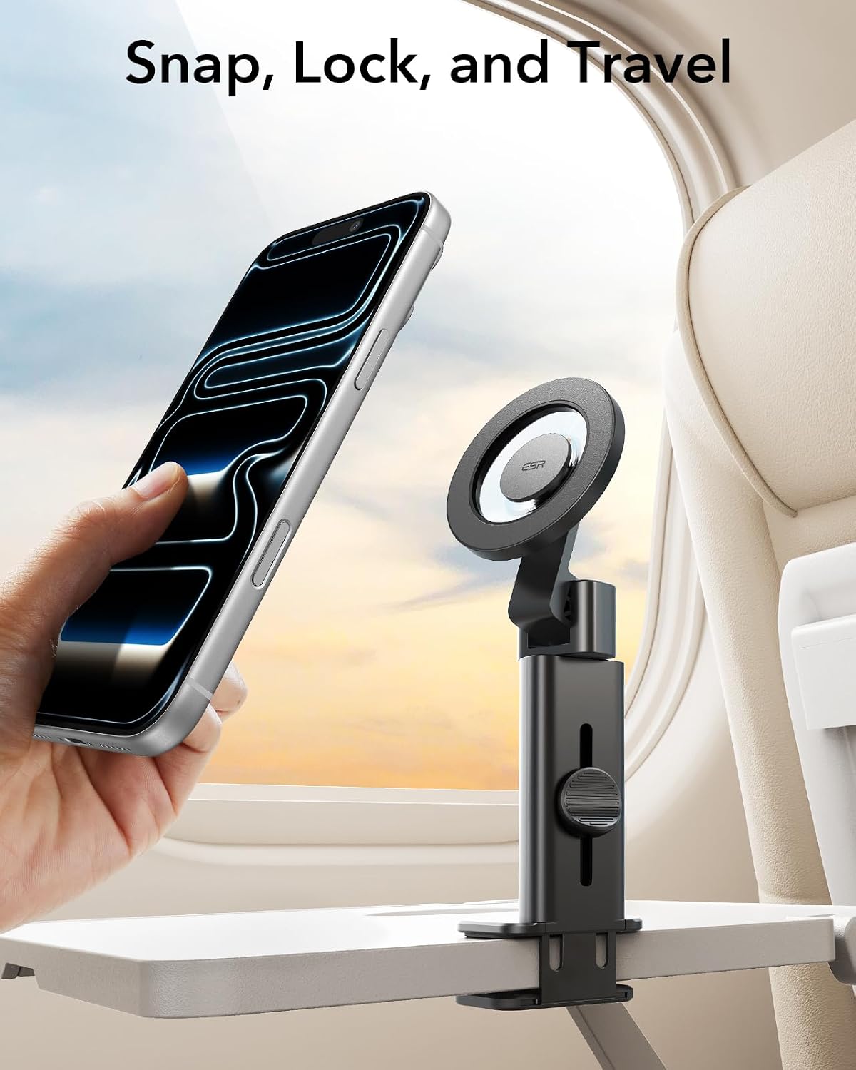 ESR - Soporte para teléfono MagSafe Airplane para iPhone 18 Pro\/Pr...