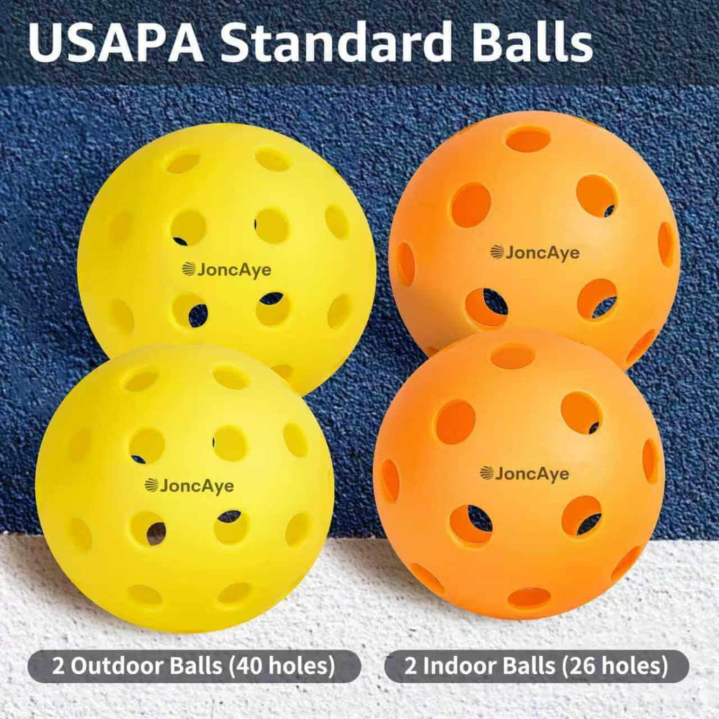 JoncAye Juego de 4 o 2 paletas de Pickleball, raquetas de fibra de...
