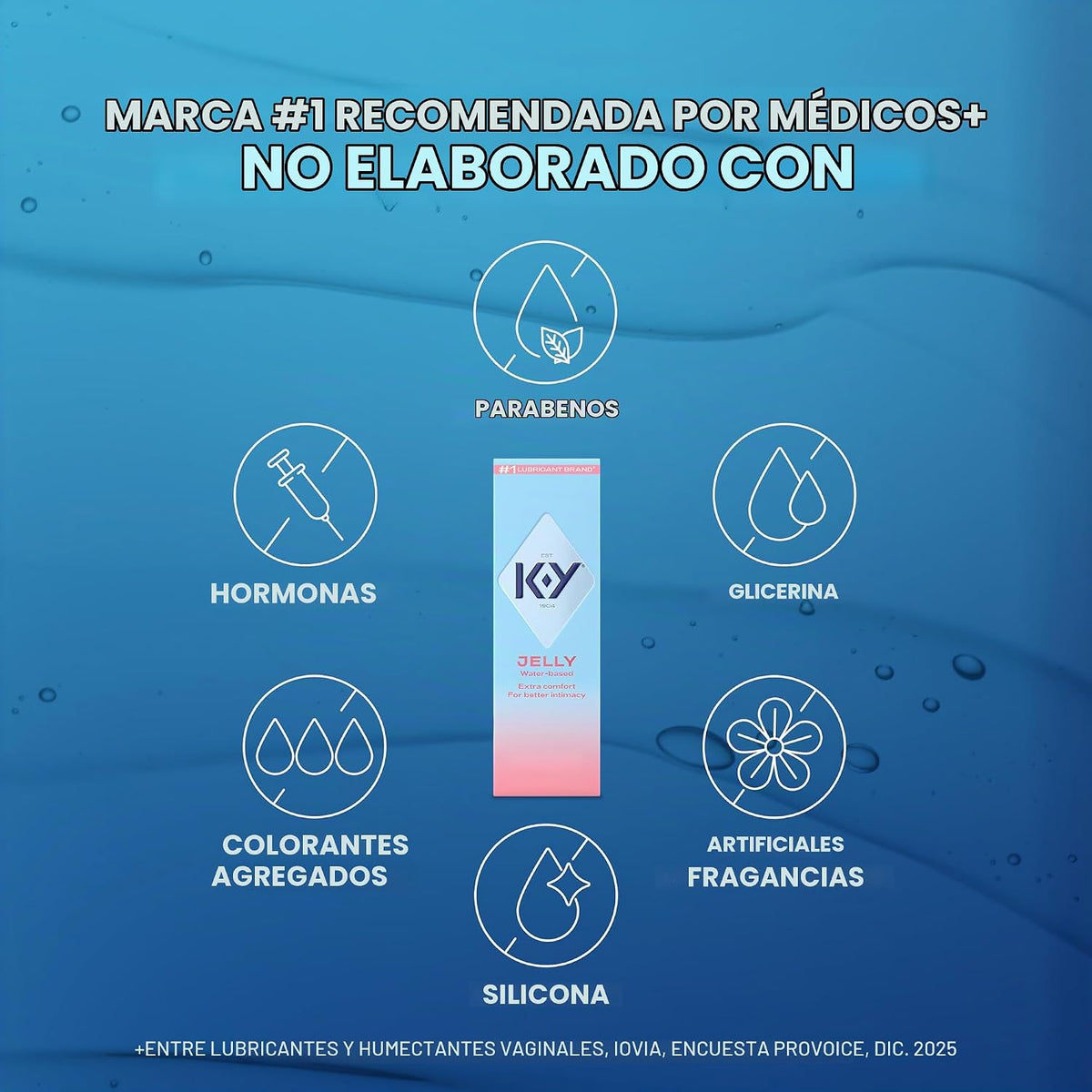 K-Y Jelly Classic Lubricante personal a base de agua, lubricante a...