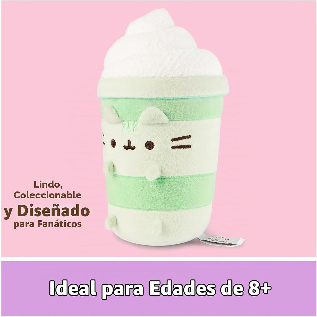 GUND Pusheen Matcha Latte - Juguete de peluche de 9.5 pulgadas para...