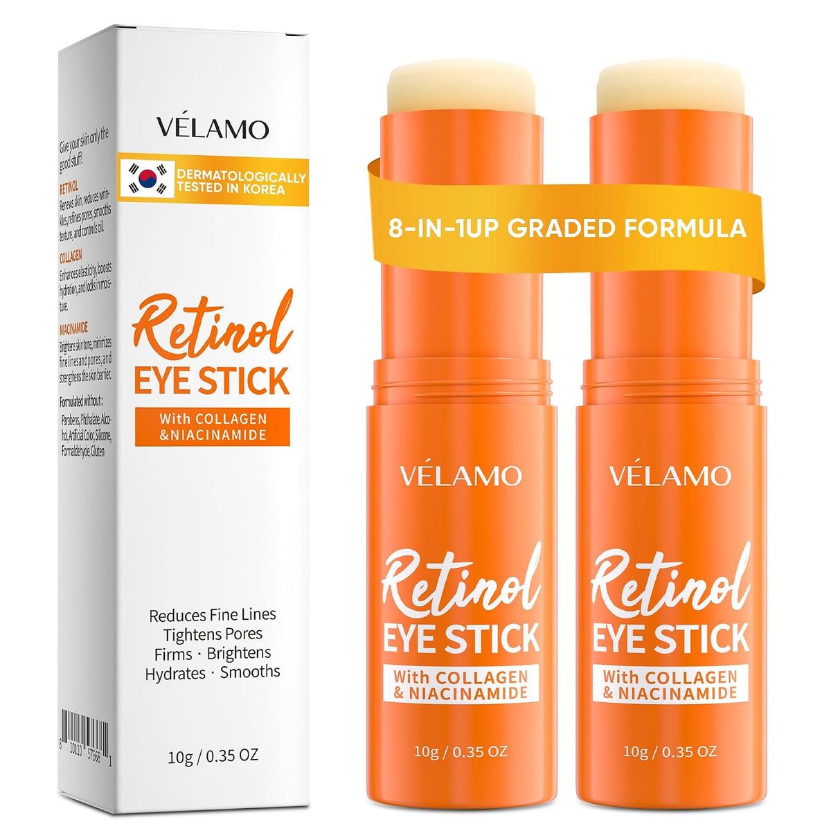 VELAMO ADVANCED Retinol Eye Stick: bálsamo para ojeras para ojeras,...