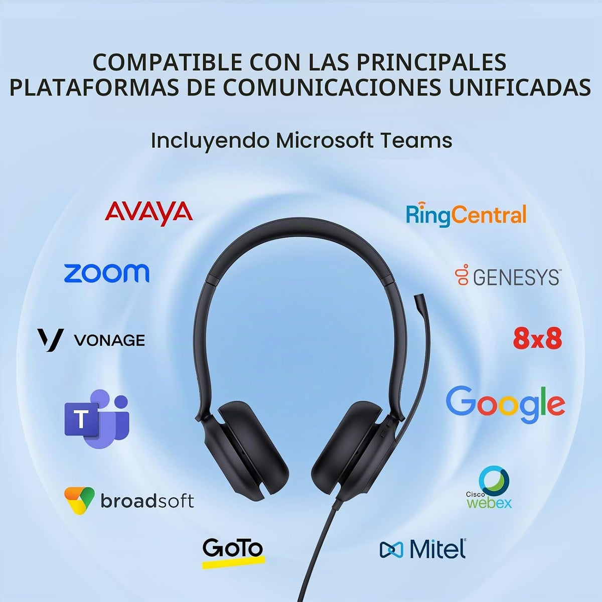 Yealink Auriculares USB UH35 para PC, Auriculares con Cable con Mic...